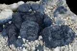 Blue-Green Fluorite on Quartz - China #114018-3